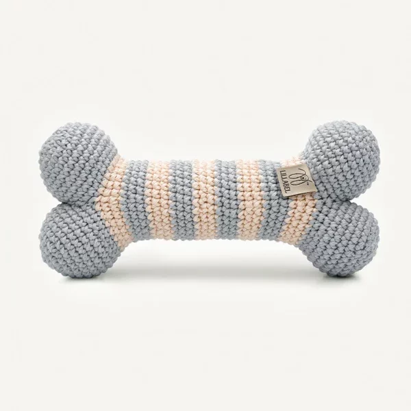 Lillabel Organic Cotton Dog Toy Bone LILLY sky blue product image