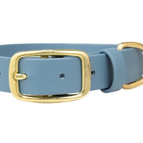 ACC Biothane® Pin Buckle Collar jeans S/38mm brass finishing