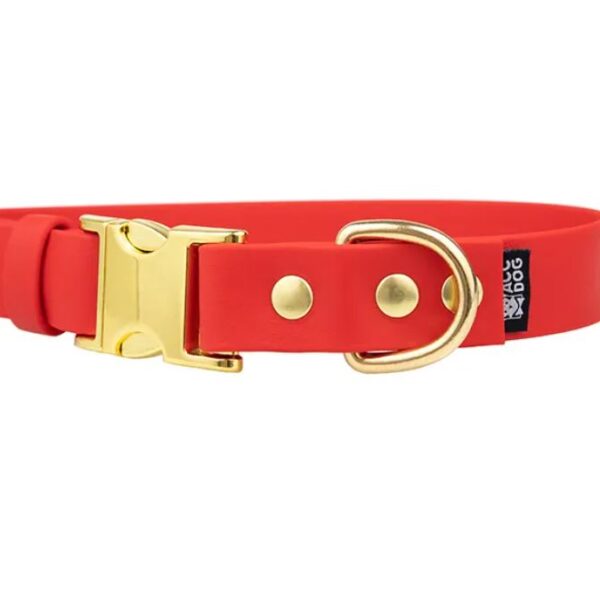 ACC Biothane® Buckle Collar classic red S/25mm brass finishing